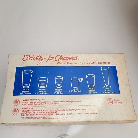 NIB 1984 Olympics LOS ANGELES LA 9 Plastic Cups - Picture 3 of 7